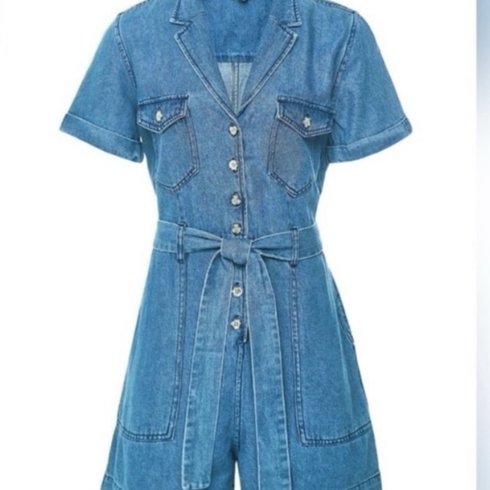 Rail Georgia  Denim Button-Up Romper